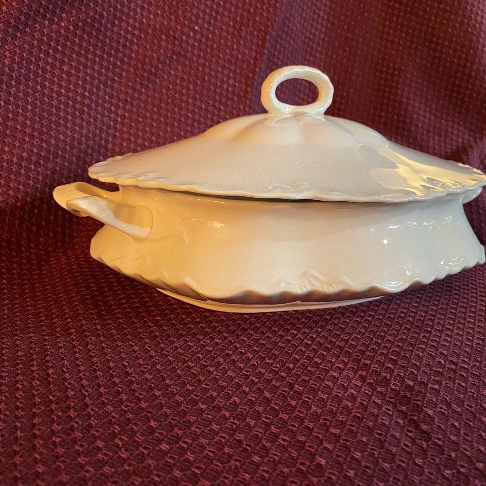 Elegant White Ceramic Tureen